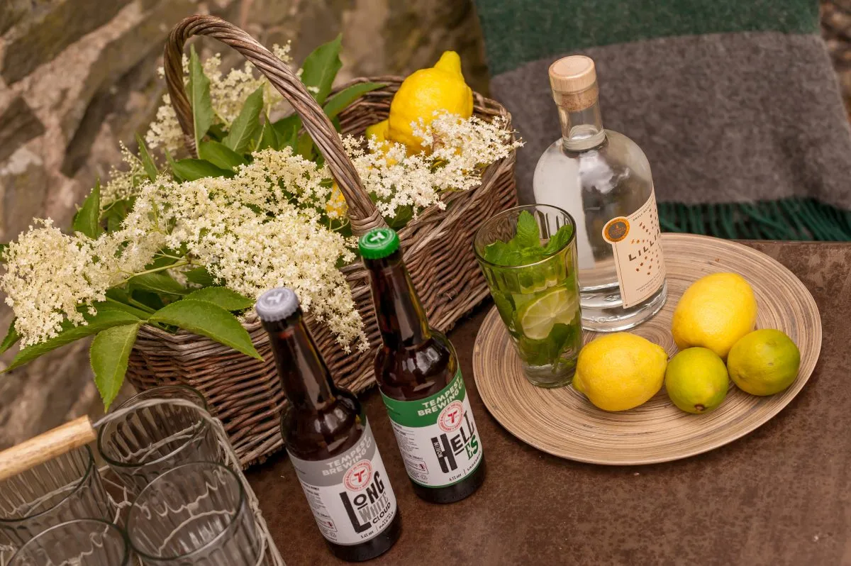 Local gin and craft beers available in Lauder