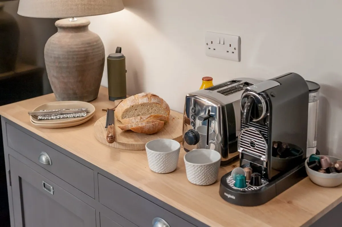 breakfast area with Nespresso coffee machine