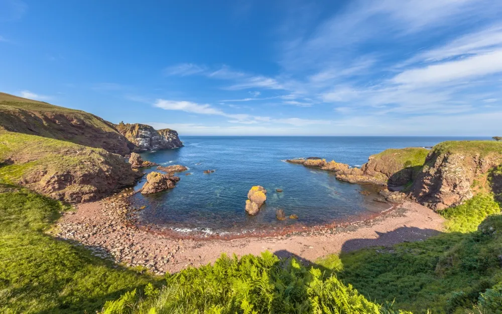Rocky bay at St Abbs Head seascape, Scotland