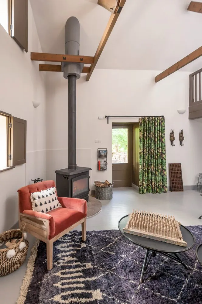 Woodburning stove and quirky interiors