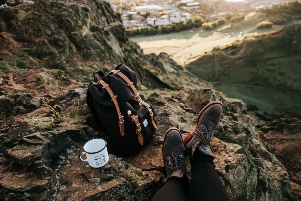 Having a rest on Arthur's seat